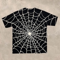 Verano último diseño Streetwear hombres camisetas anime dibujos animados logotipo personalizado web cráneo impreso mujeres camisetas ropa al por mayor hombres