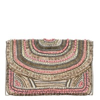 Handgefertigte Perlen-Boho-Umhängetasche für Damen Anpassbare Abstrakte Natur-Motive Ketten Stickerei Reißverschluss Umweltfreundlich Leicht Herbst