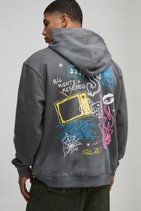 2025 unisexe sweats à capuche personnalisés Streetwear pull lourd 450Gsm sérigraphie sweats à capuche en gros - Product Image 5