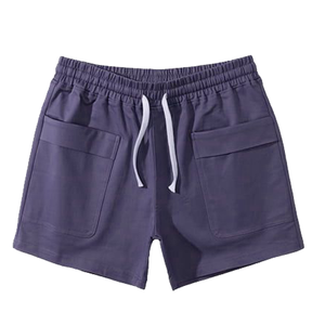 100% Cotton Mid Waist Solid Men's Hot Shorts Knitted Eco-Friendly Breathable Anti-Wrinkle Drawstring Closure OEM Service - Product Image 5