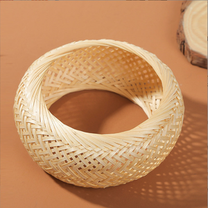 Simple Bohemian Eco-friendly Lightweight Summer Rattan Geometric <b>Cuff</b> for <b>Bracelet</b> Women's Beauty <b>Fashion</b> Gift Made in Vietnam - Product Image 1