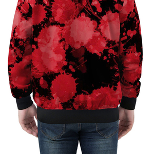 High Quality Sublimation Print 100% Cotton Bomber Jacket <b>Men</b> Streetwear Red <b>Black</b> <b>Tie</b> Dye Zipper Jackets Manufacturer - Product Image 6