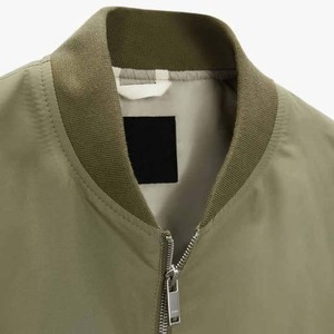 Wholesale Price Men's Long Sleeve Bomber <b>Jacket</b> Stylish <b>Canvas</b> <b>Jacket</b> with Stand Collar Durable Regular Length - Product Image 3