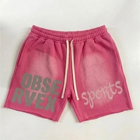 Shorts pour hommes en coton 100% écologique, coupe vintage, délavage, poids lourd 330 g/m², taille élastique, longueur genou, personnalisables, vente en gros