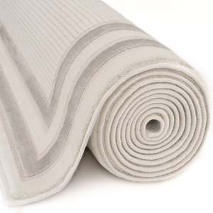 Tapis moderne fait main en polyester, patchwork abstrait, bordé, pour chambre d'adolescent - Product Image 6