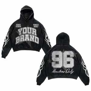 ชุดวอร์มสีจางสไตล์วินเทจ Y2k 400แกรมจากแสงแดดชุดวอร์มซักคุณภาพสูง - Product Image 4