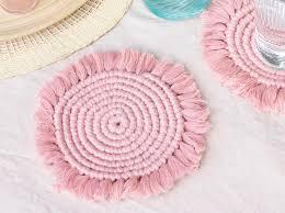 Sous-verres en macramé en coton faits à la main de haute qualité pour les boissons, vente en gros, sous-verres à thé de cuisine par Casa Decor - Product Image 6