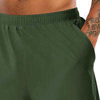 Shorts décontractés pour hommes, personnalisables avec logo, couleur unie, séchage rapide, respirants, confortables, anti-plis, taille élastique, pour la plage, vente en gros