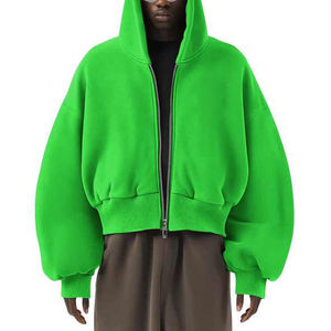 Sudadera con Capucha Extra Grande, Personalizada, 500 GSM, Orgánica, con Estampado de Logotipo, Hombros Caídos, Felpa Gruesa, Cierre Completo, Corte Cuadrado - Product Image 3