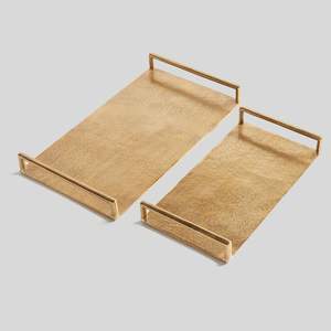 Bandeja de Servicio de Latón para el Hogar con Acabado Elegante, Apta para Té, Aperitivos y Exhibición Decorativa - Product Image 5