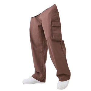 Pantalones Cargo para Hombre, Personalizados, Modernos, de Marca, a la Moda, Estilo Casual, Rectos, de Invierno, Nicho Americano, Cintura Media, Pierna Ancha, Holgados, de Felpa - Product Image 3