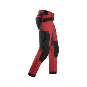 Men's Breathable CE Certified <b>Work</b> <b>Pants</b> Polyester Abrasion Resistant <b>Black</b> and Brown with Multiple Pockets for Construction Use - Product Image 1