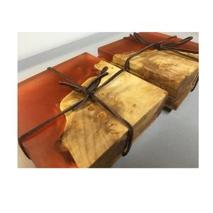 Latest Wood and Resin Tea Cup Coaster <b>Square</b> Shape Coaster Best Quality Handmade Wooden Mug Coaster At Reasonable Price - Product Image 1