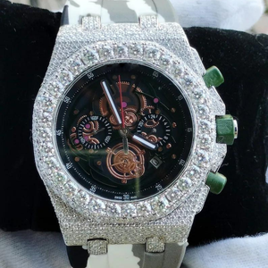 Montre en diamant Moissanite DEF de haute qualité, diamant incolore, style Hip Hop, bijoux pour homme et femme, cadeau - Product Image 1