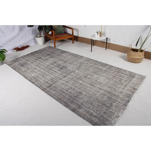 พรมวินเทจสไตล์ตุรกี ขนาดใหญ่ 4.9x9.4 ฟุต พรมลายกราฟิกสีเทา - Product Image 2