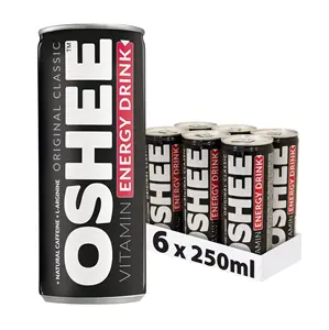 L'oshee Energy Drink 250ml classico (confezione da 6) contiene caffeina multivitaminica naturale