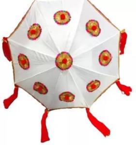 Parapluie décoratif ethnique fait main de couleur vive 2026, magnifique parapluie blanc décoré pour la décoration, cadeau de mariage, coton indien - Product Image 4