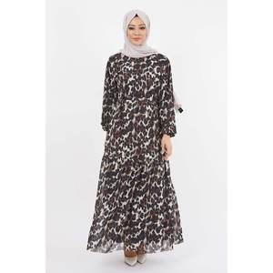 Robe en mousseline de soie à imprimé léopard décontractée - Product Image 4