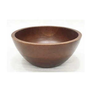 Cuencos de madera maciza hechos a mano para servir aperitivos, sopa, ensalada, cocina, hogar - Product Image 2