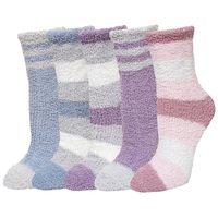 LOFIR Chaussettes d'hiver pour femmes, douces et moelleuses, en polyester thermique, respirantes, chaudes, pour bottes, cadeau de Noël, 5 paires
