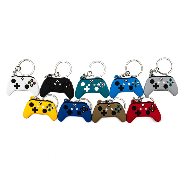 Wholesale Creative Game Machine Shape Fun Soft PVC Customizable Keychain 3D  Silicone Keychain Rubber Key Chains