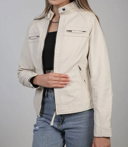 Women's Winter <b>Coat</b> <b>with</b> Sheep <b>Fur</b> Cotton Knitted Pure <b>Leather</b> Fabric New Fashion Genuine <b>Leather</b> Jacket - Product Image 4