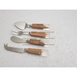 Couverts Métal Acier Inoxydable Avec Couverts En Argent Et Main En Résine pour Cuisine Hôtels Restaurant Ustensile De Luxe Vaisselle De Luxe - Product Image 5