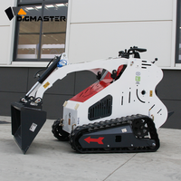 Briggs & Stratton XR2100 Engine Mini Skid Steer Loader Stand-on Gasoline Compact Loader dengan Sertifikasi CE untuk Pasar AS dan UE.