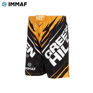Pantalones Cortos de MMA GREEN HILL Aprobados por la IMMAF, Diseño Personalizado, Ropa Deportiva para Muay Thai y Artes Marciales - Product Image 1