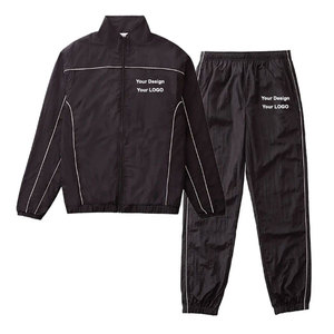 2025 personnalisé Vintage Streetwear unisexe sport course ensemble imperméable respirant réversible léger veste Baggy survêtement pantalon - Product Image 1