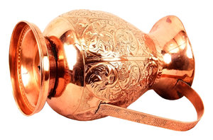 Jarra de agua de cobre con diseño grabado hecho a mano para cocina y Decoración de mesa, uso en restaurantes de hoteles y hogares a precio mayorista - Product Image 5