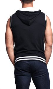 เสื้อกล้ามมีฮู้ดสำหรับผู้ชาย,เสื้อกล้ามเพาะกายแห้งเร็วแขนกุด - Product Image 2