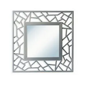 金属室内墙镜最优质灰色金属铁手工墙饰镜子价格诱人