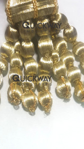 Borla Decorativa Hecha a Mano con Cuentas y Flecos de Bellota, Borla Dorada para Vestimentas, Iglesia, Moda y Venta al por Mayor - Product Image 4