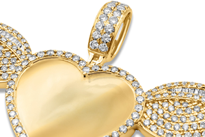 D'VINS JEWELS Colgante Corazón con Alas, Oro 14K, Diamante Cultivado en Laboratorio, Unisex, Regalo - Product Image 2