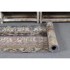 Tapis de 2,6 x 9,3 pieds, tapis de couloir vintage, tapis bleu à motifs floraux - Product Image 5