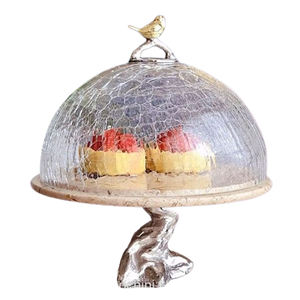 Soporte de pastel chapado en oro Aluminio Metal Forma redonda de alta calidad Juego de 2 Soporte de pastel de calidad premium - Product Image 4