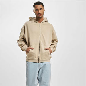 Top qualité coton polaire hommes à capuche couleur personnalisée chaud hiver haut tendance grande taille plaine fermeture éclair sweats à capuche pour garçons - Product Image 6