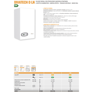 Caldera de Gas de Cámara Abierta Ferroli Divatech D LN C 24 kW ErP para Sistemas HVAC Domésticos, para Metano o GLP - Product Image 2