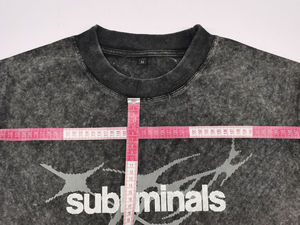 T-shirt en coton à manches courtes pour homme et femme avec logo personnalisé, impression en caoutchouc, coupe ample, streetwear - Product Image 3