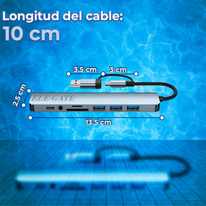 8-in-1 Multi-Port Dock with 3 <b>USB</b> <b>2.0</b> 1 <b>USB</b>-C 1 <b>USB</b> 3.0 1 SD Card Slot 1 Mini SD Card Slot & 1 3.5mm Jack in Stock! - Product Image 4