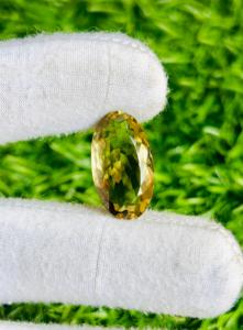 Pierre précieuse naturelle bio citrine 12x21mm pierre à facettes en vrac de forme ovale - Product Image 2