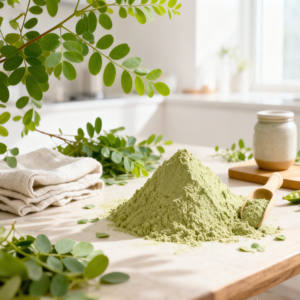 Poudre de feuilles de Moringa séchée par pulvérisation |   Superaliment biologique riche en nutriments |   Approvisionnement en gros |   Emballage personnalisé OEM, conditionnement de 25 kg - Product Image 4