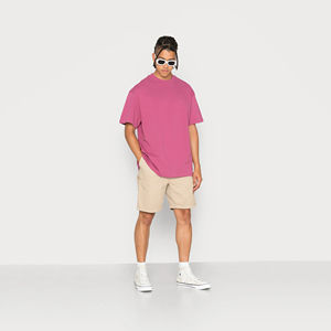 เสื้อยืดโอเวอร์ไซส์ผ้าฝ้าย 100% สำหรับผู้ชาย แบบเรียบ หนานุ่ม คุณภาพสูง เหมาะสำหรับใส่หน้าร้อน สไตล์โดดเด่น ขายส่งเสื้อยืด - Product Image 3