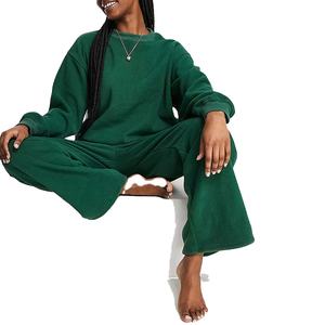 Chándal de cuello redondo de gran tamaño cálido de Invierno para mujer, chándal estampado para correr al aire libre, chándales más demandados 2026 - Product Image 2