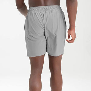 Pantalones cortos de entrenamiento de algodón para hombre de calle alta estilo sólido cintura media gimnasio entrenamiento deportes pantalones cortos Cierre de cordón para Fitness correr - Product Image 6