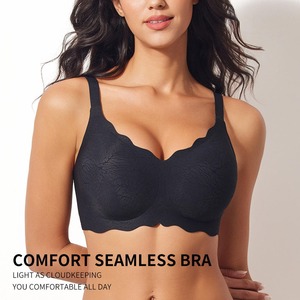 Camellia Ice Silk Beautiful Back Underwear Sujetador Deportivo Superior sin rastro ultrafino transpirable pequeño en el pecho para mujer - Product Image 2