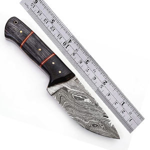 Cuchillo de caza de acero damasco de tamaño personalizado de alta calidad hecho a mano modelo S13 con mango de madera de 3 partes soporte OEM - Product Image 1
