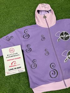 หมวกคลุมศีรษะมีฮู้ดสำหรับผู้ชายผ้า100% มีฮู้ดผ้านินจาเฟรนช์เทอร์รี่แอซิดแบบมีซิปดีไซน์แบบกำหนดเอง - Product Image 2