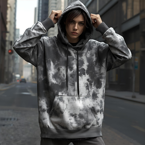 เสื้อสเวตเตอร์ผ้าฝ้ายมีฮู้ดผ้าฟลีซมีฮู้ดพิมพ์ลาย & ตัวเลือกการปักโลโก้ที่กำหนดเอง - Product Image 6